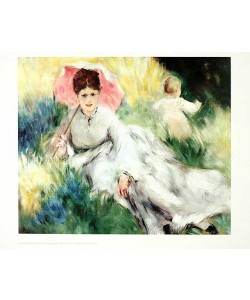 Pierre-Auguste Renoir, Dame und Sonnenschirm (Offset)