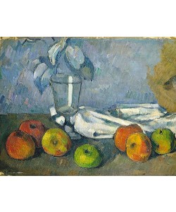 Paul Cézanne, Glas und Äpfel (Verrre et pommes). 1879-82