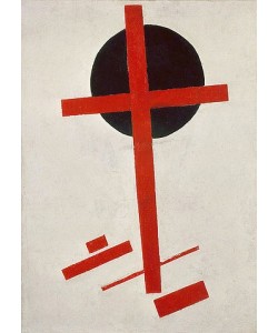 Kasimir Malewitsch, Rotes Kreuz auf schwarzem Kreis. Nach 1914