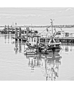 George Fossey, BOAT IN BLACK AND WHITE I