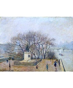 Camille Pissarro, Denkmal Heinrichs IV. und Pont des Arts in Paris. 1901.