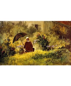 Carl Spitzweg, Der Maler im Garten.