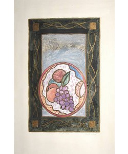 Wesley James Fruit and Plate (Monotypie)