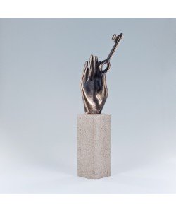 Raimund Schmelter, Handzeichen: Türen öffnen, 23 x 5 x 5cm