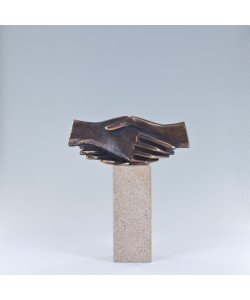 Raimund Schmelter, Handzeichen: Gemeinsam, 15 x 13 x 4cm