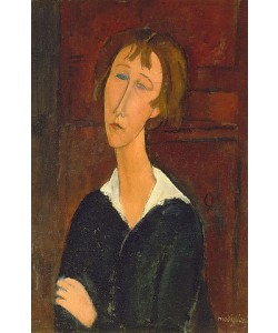 Amadeo Modigliani, Junge Frau mit weißem Kragen.