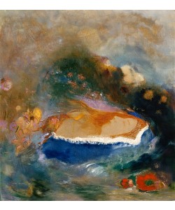 Odilon Redon, Das blaue Cape (oder: Ophelia).