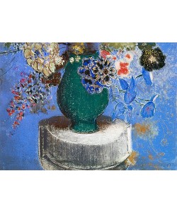Odilon Redon, Blumen in einer grünen Vase.