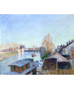 Alfred Sisley, Am Ufer des Loing in Moret. 1890