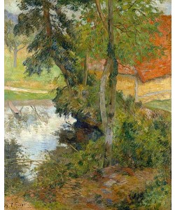 Paul Gauguin, Landschaft mit rotem Hausdach. 1885