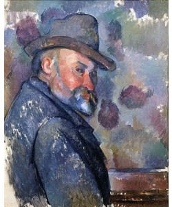 Paul Cézanne, Selbstbildnis mit Hut. 1890/94