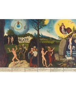 LUCAS CRANACH Der Ältere, Sündenfall und Erlösung des Menschen. Altar. 1529
