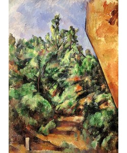 Paul Cézanne, Der rote Felsen (Le rocher rouge). 1895