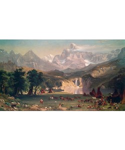 Albert Bierstadt, Indianerlager in den Rocky Mountains.