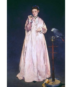 Édouard Manet, Frau mit Papagei. 1866.