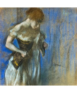 Edgar Degas, Frau beim Schnüren ihres Korsetts.