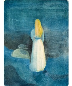 Edvard Munch, Mädchen am Strand (Die Einsame). 1896.
