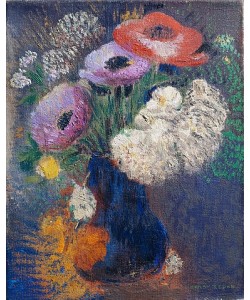 Odilon Redon, Phantasieblumen und Anemonen.