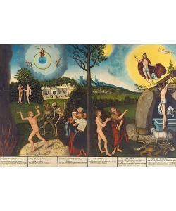 LUCAS CRANACH Der Ältere, Sündenfall und Erlösung des Menschen. Altar. 1529