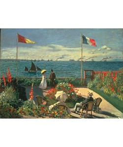 Claude Monet, Die Terrasse am Meeresufer von Sainte-Adresse. 1867
