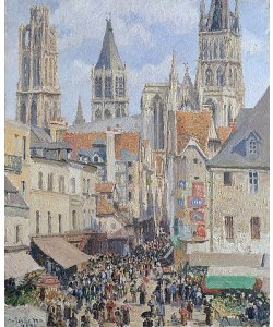 Camille Pissarro, Die Rue de l'Épicerie in Rouen. 1898