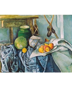 Paul Cézanne, Stilleben mit Ingwertopf und Auberginen. 1893-94