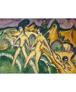 Ernst Ludwig Kirchner, Ins Meer Schreitende. 1912