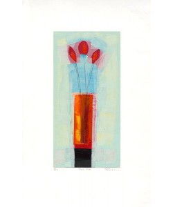 Baker Russel Red Vase (1999) (Siebdruck, handsigniert)