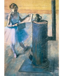 Edgar Degas, Zeitunglesende Tänzerin. Um 1880