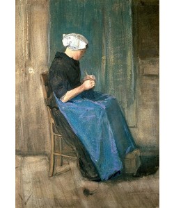 Vincent van Gogh, Strickende Frau aus Scheveningen. 1881