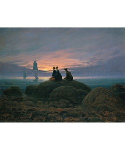 Caspar David Friedrich, Mondaufgang am Meer (Pendant zu Bildnummer 479). 1822