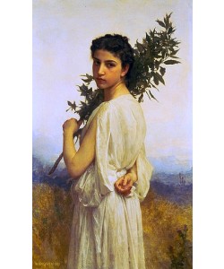 William Adolphe Bouguereau, Nymphe mit Lorbeerzweig. 1900.