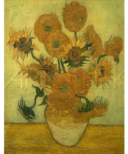 Vincent van Gogh, Vierzehn Sonnenblumen in einer Vase. 1889