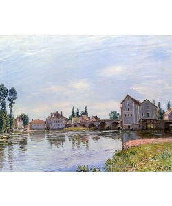 Alfred Sisley, Moret, Fluss und Brücke. 1892.