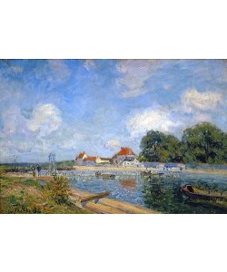 Alfred Sisley, An der Staustufe des Loing bei St. Mammes. 1885