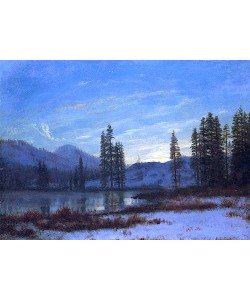 Albert Bierstadt, Winterlandschaft in den Rocky Mountains.