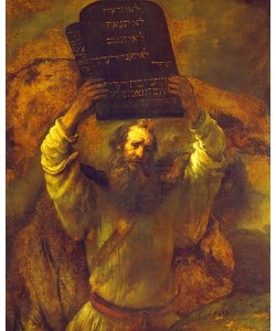 Rembrandt van Rijn, Moses zerschmettert die Gesetzestafeln. 1659