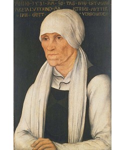 LUCAS CRANACH Der Ältere, Bildnis der Mutter Martin Luthers. 1531