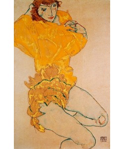 Egon Schiele, Sich entkleidende Frau. 1914