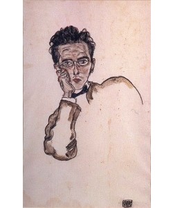 Egon Schiele, Bildnis des Kunsthändlers Paul Wengraf. 1917.