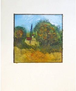 Rade Ernst-Peter Zypresse (50) (Acryl auf Bütten, handsigniert, Unikat)