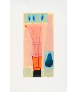 Baker Russel Blue Pear with Vase (2000) (Siebdruck, handsigniert)