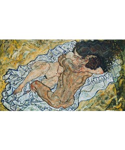 Egon Schiele, Die Umarmung (Liebespaar II.). 1917.