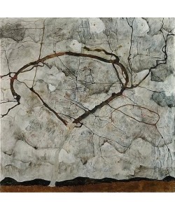 Egon Schiele, Herbstbaum mit bewegter Luft (Winterbaum). 1912