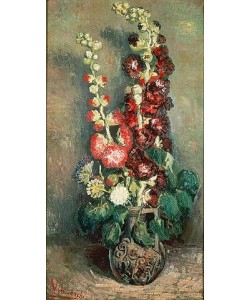 Vincent van Gogh, Vase mit Rosenmalven. 1886.