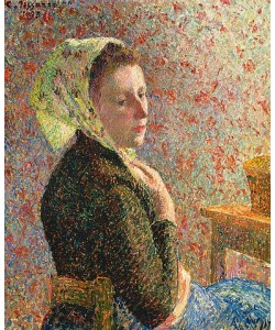 Camille Pissarro, Frau mit grünem Kopftuch. 1893.