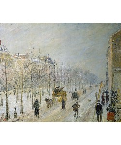 Camille Pissarro, Auf dem Boulevard bei Schneefall.