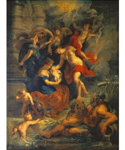 Peter Paul Rubens, Medici-Zyklus: Die Geburt der Maria de' Medici. 1621-25