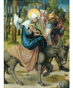 Albrecht Dürer, Die Flucht nach Ägypten. Aus dem Altar: Die sieben Schmerzen Mariae. 1495/96