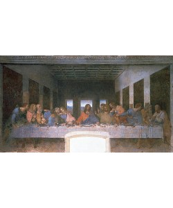 Leonardo da Vinci, Das letzte Abendmahl. 1495-1497 (Aufnahme nach der Restaurierung.)